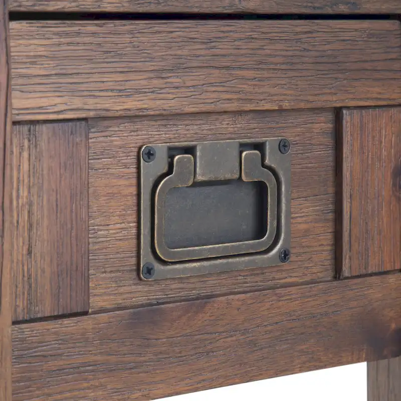 WYNDENHALL Garret SOLID ACACIA WOOD 14 inch Wide Rectangle Rustic Narrow Side Table - 14 W x 24 D x 20 H