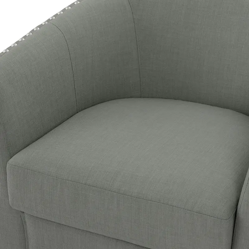 Nailhead Trim Upholstered Swivel Accent Chairs Set of 2