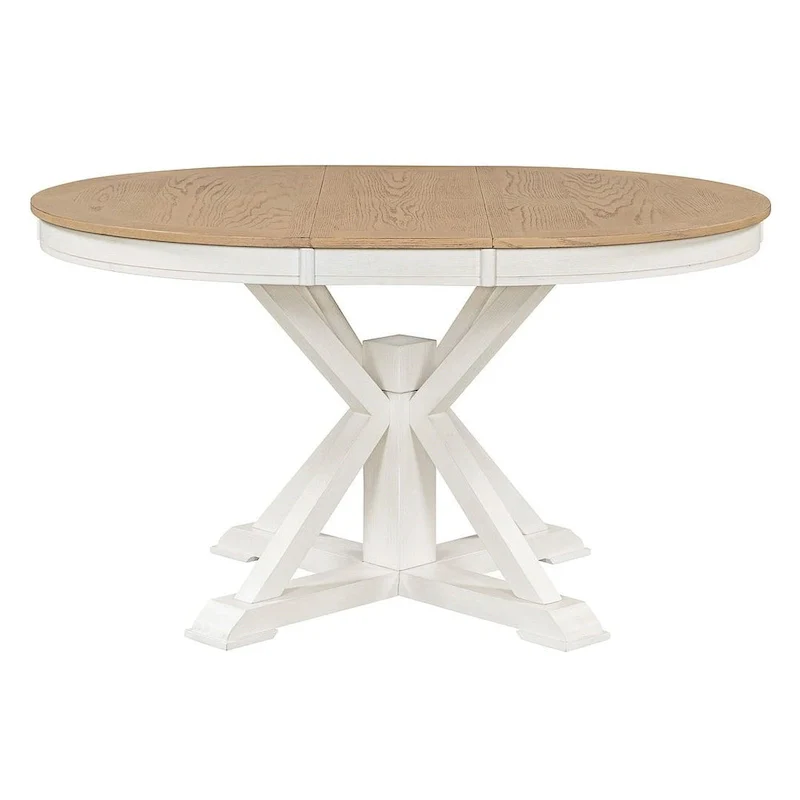 5-Piece Dining Set with Extandable Round Table