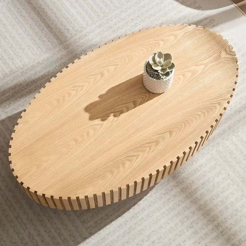 Modern Handcraft Drum Coffee Table