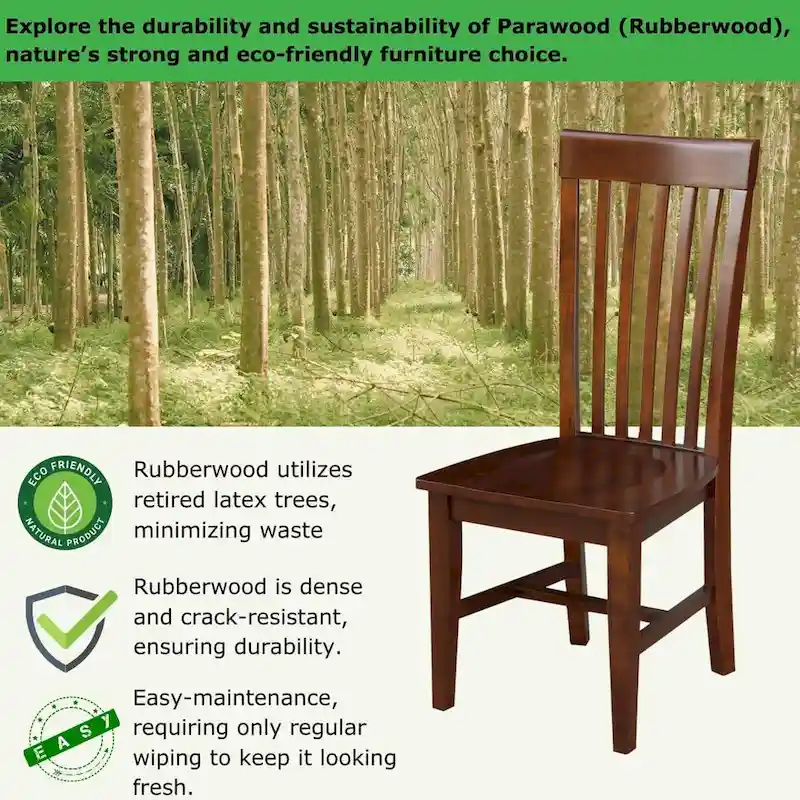 Solid Wood Cosmo Tall Mission Chairs, Set of 2