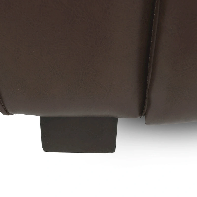 Goyette Faux Leather 3 Seater Sofa by Christopher Knight Home