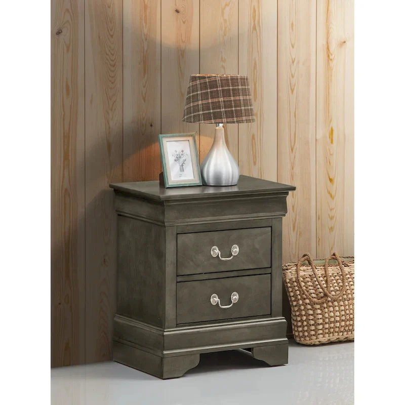 Louis Phillipe Traditional 2-drawer Wood Nightstand