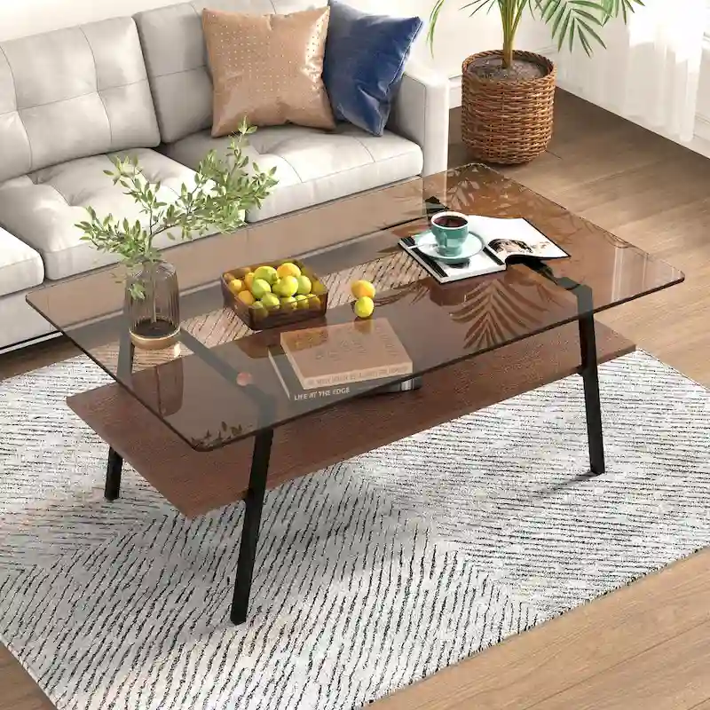 38.58 Rectangle Coffee Table with Modern Design