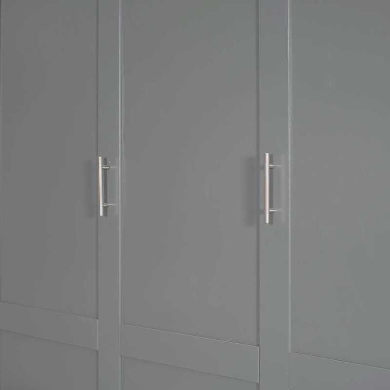 Queen Size Murphy Bed Wall Bed with Cushion,Gray