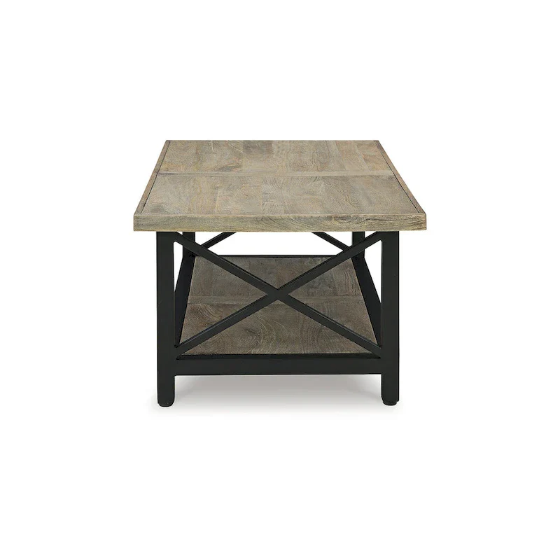 Two-Tone Brown and Black Coffee Table