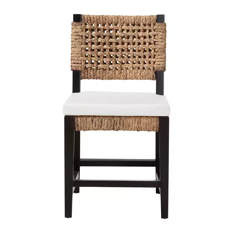 Dark Brown Bohemian Armless Dining Chair - Seats 1