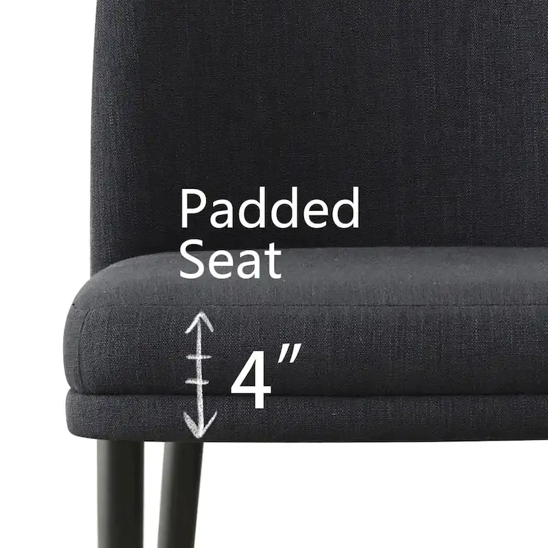 Linen Upholstered Dining Chair(Set of 2)