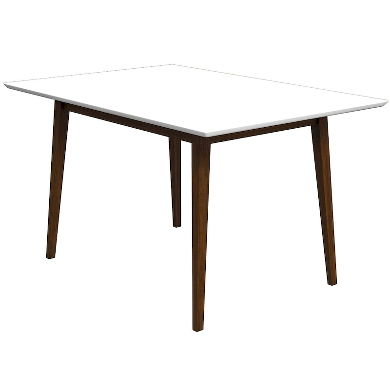 Alda Mid-Century Modern Rectangular Solid Wood Dining Table