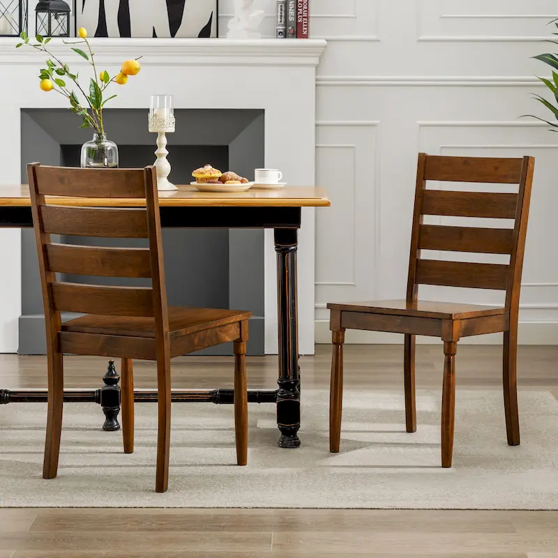 Ladder Back Wooden Dining Chairs