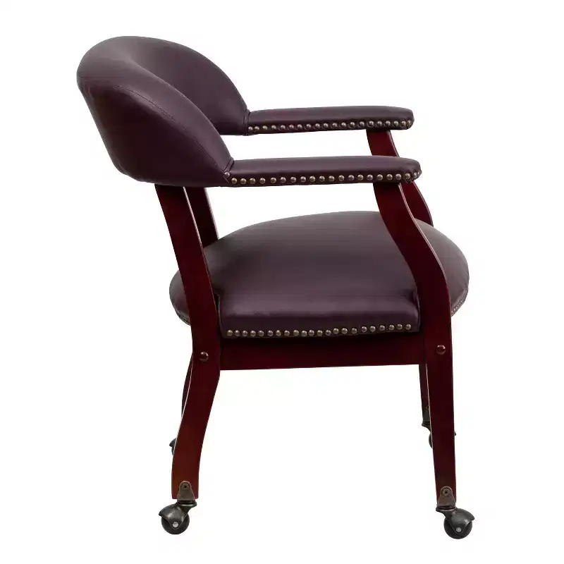 Emma and Oliver Conference Chair with Accent Nail Trim and Casters