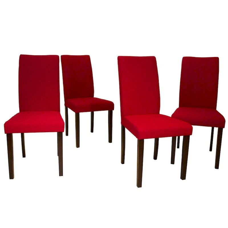 Shino Crimson Linen 39-inch Dining Chairs (Set of 8)