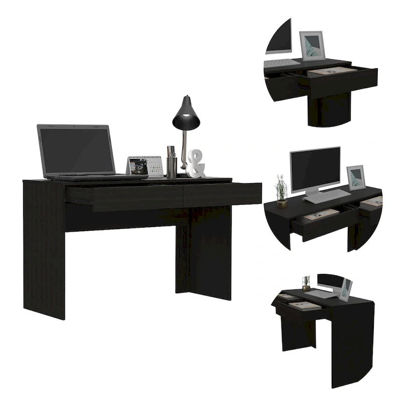 FM Furniture Tampa 2-Drawer Computer Desk with 2 Handleless Drawers