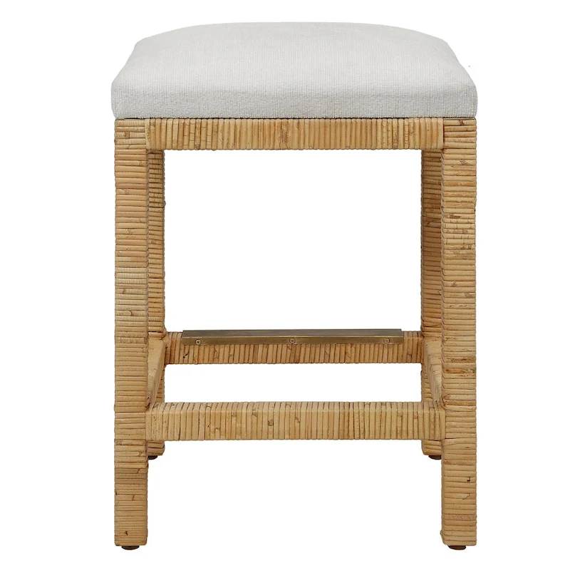 Hand Woven Solid Counter Stool - 26 - Brown