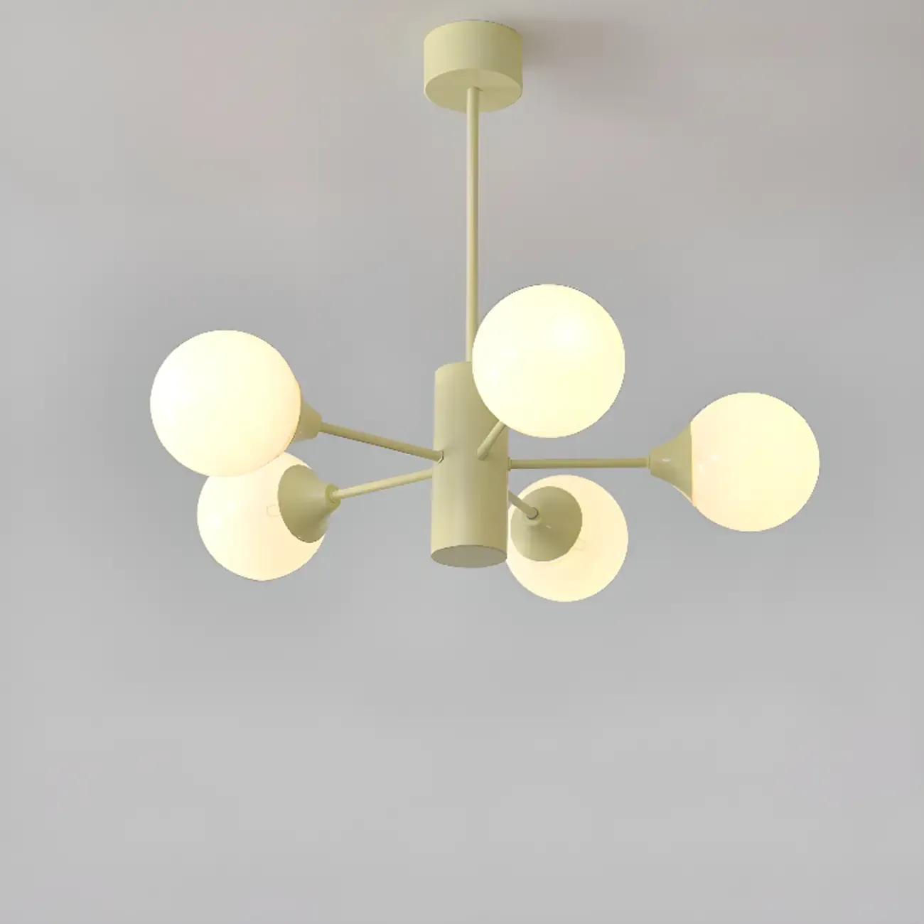 8-Light Modern Glass Globe Chandelier with Adjustable Design