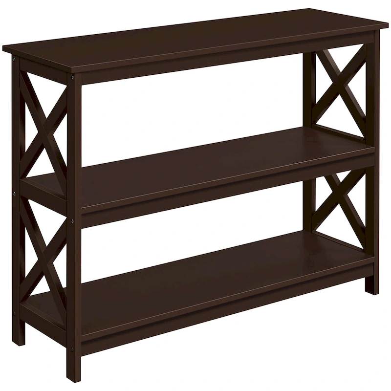 Yaheetech X-Design 3 Tiers Wooden Entryway Console Table