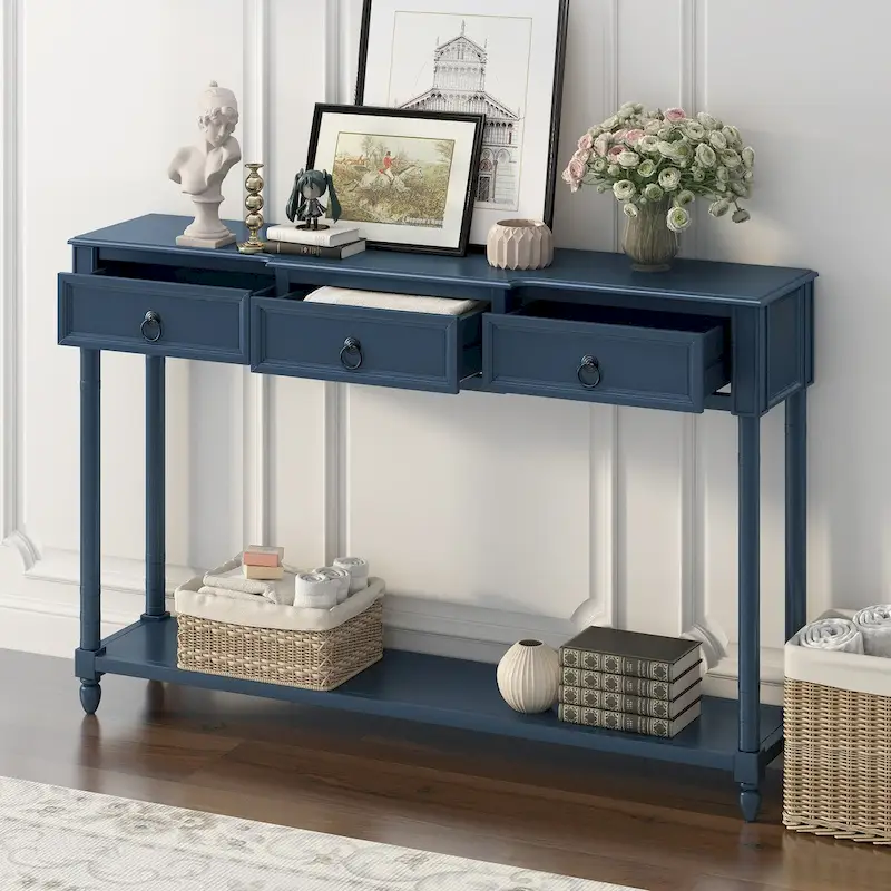 Console Table Sofa Table with Drawers for Entryway