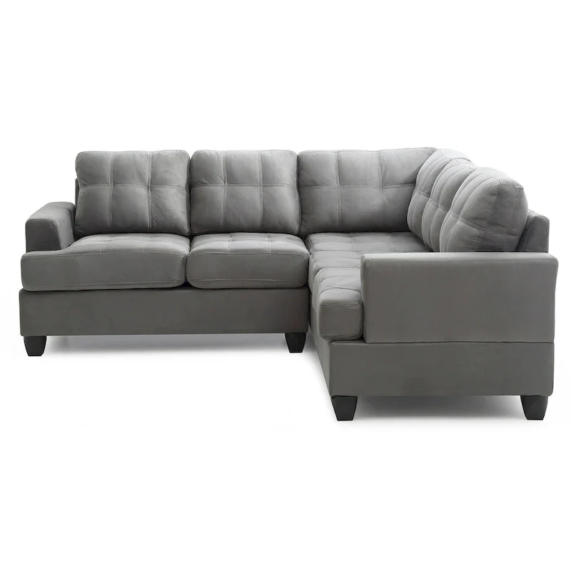 Sandridge 80 in. W 2-piece Microfiber L Shape Sectional Sofa - 80L x 80W x 36H