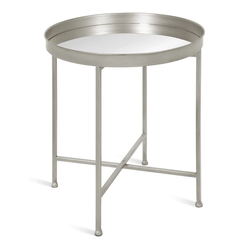 Kate and Laurel Celia Round Metal Side Table - 18.25x18.25x22