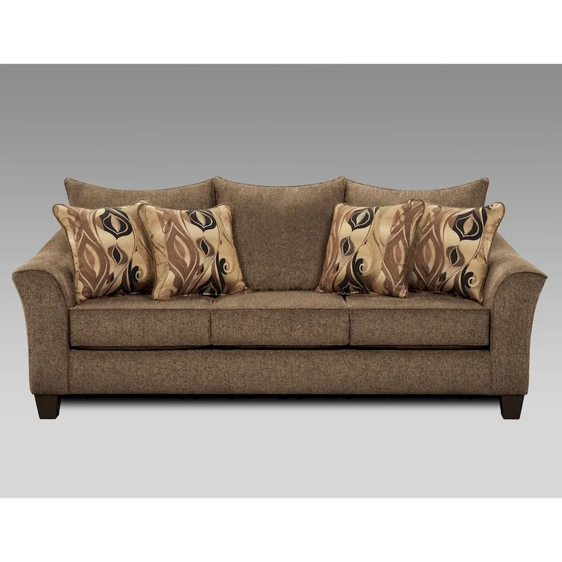 Roundhill Furniture Camero Fabric Pillowback Sofa and Loveseat Set