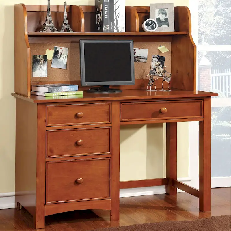 Wooden Desk with Four Drawers