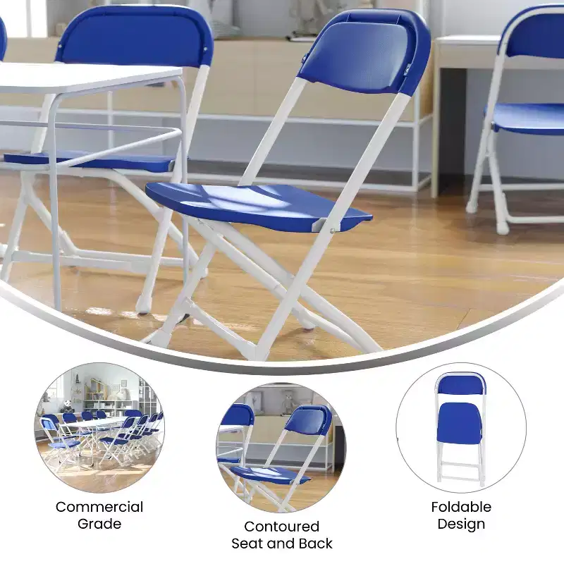 Flash Furniture 10 Pack Kids Plastic Folding Chair