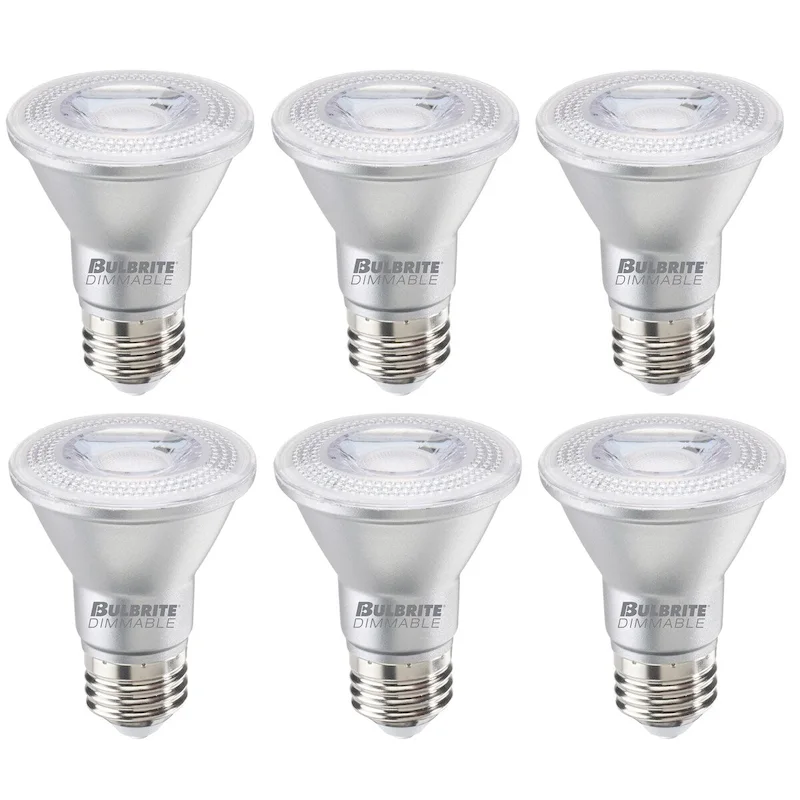Bulbrite Pack of (6) 7 Watt Dimmable Flood PAR20 Medium (E26) LED Bulb