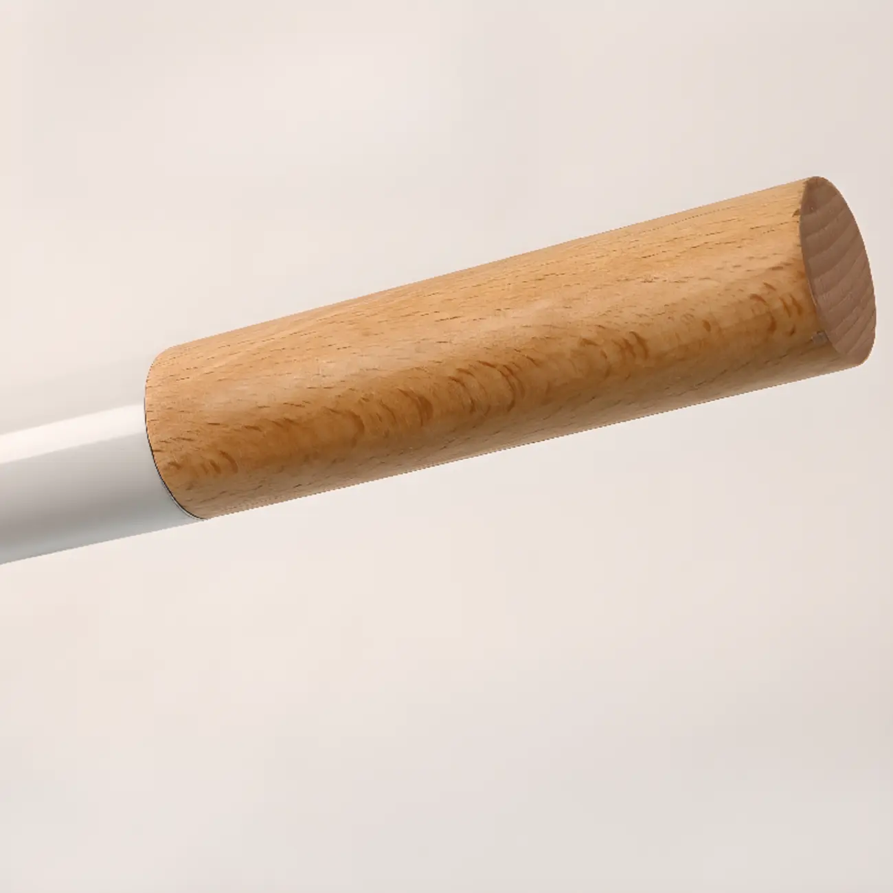 Modern White LED Bathroom Vanity Light with Wood Accent