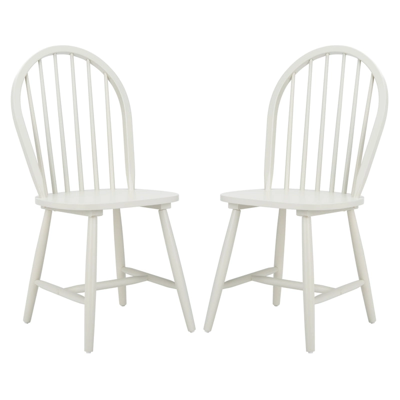 SAFAVIEH Delcie Spindle Oval Back Dining Chair (Set of 2) - 17.9  x 19.7  x 37  - 18Wx20Dx37H