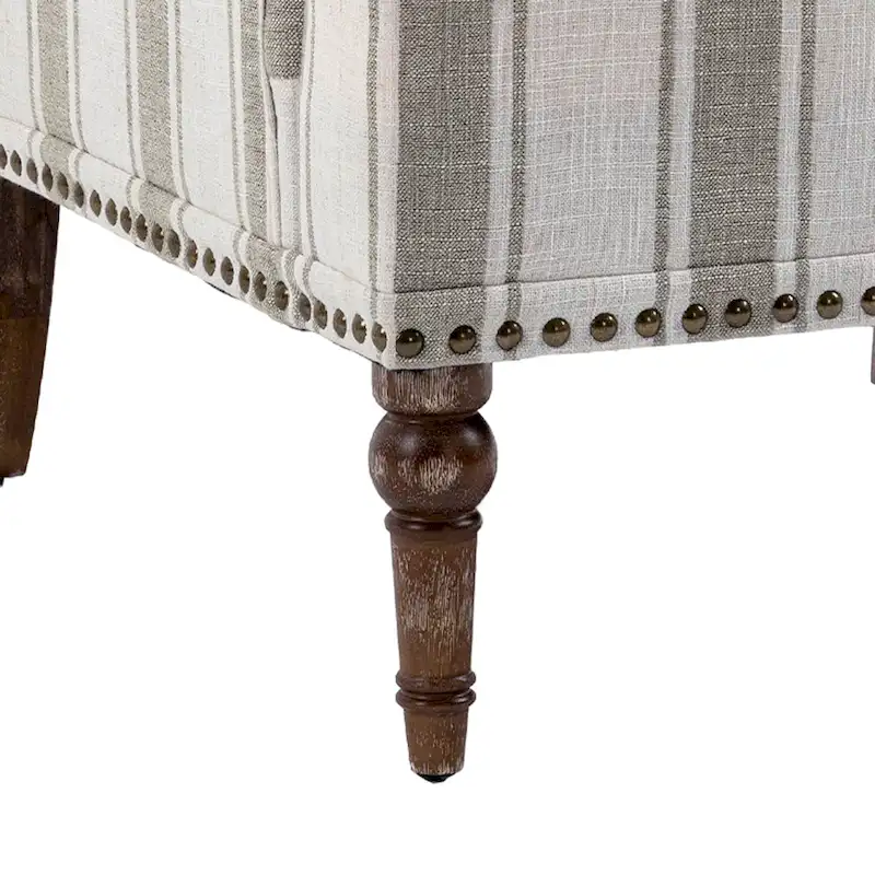 Modern Striped Accent Chairs with Arms