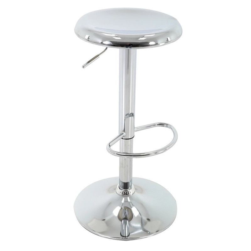 Adjustable Height Barstool in Chromed Finish