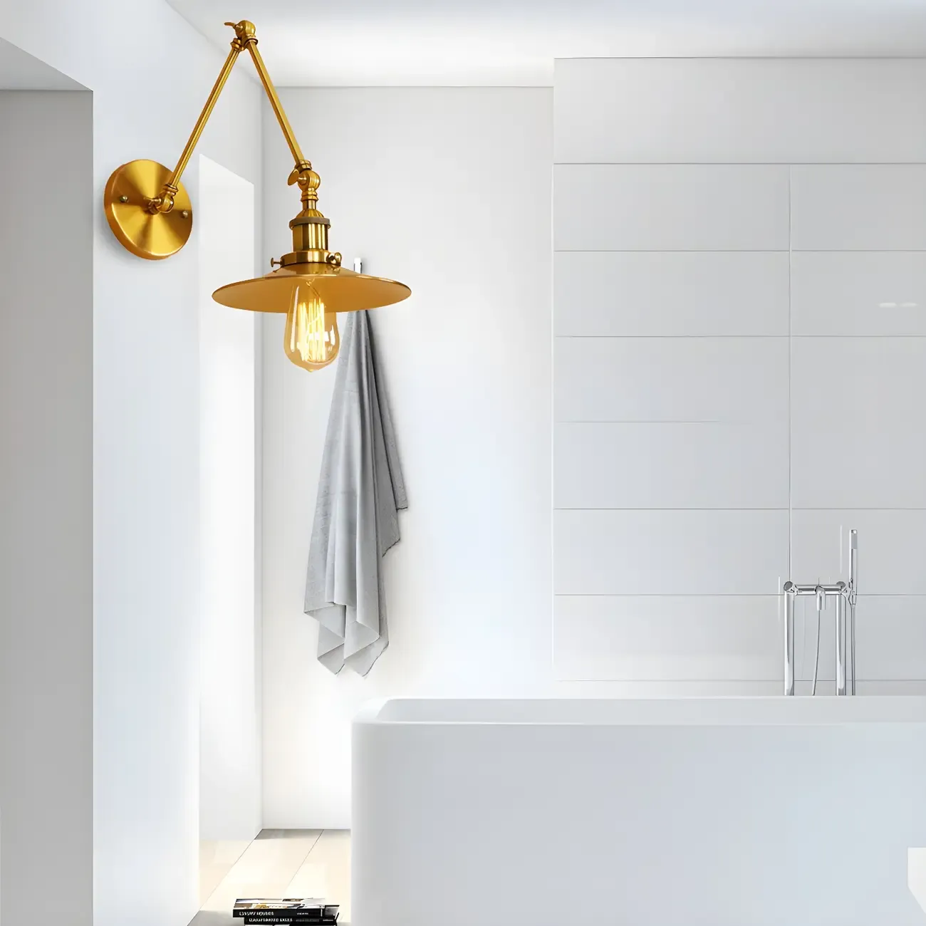 5 Inch Industrial LED Swing Arm Wall Sconce with 4 Colors