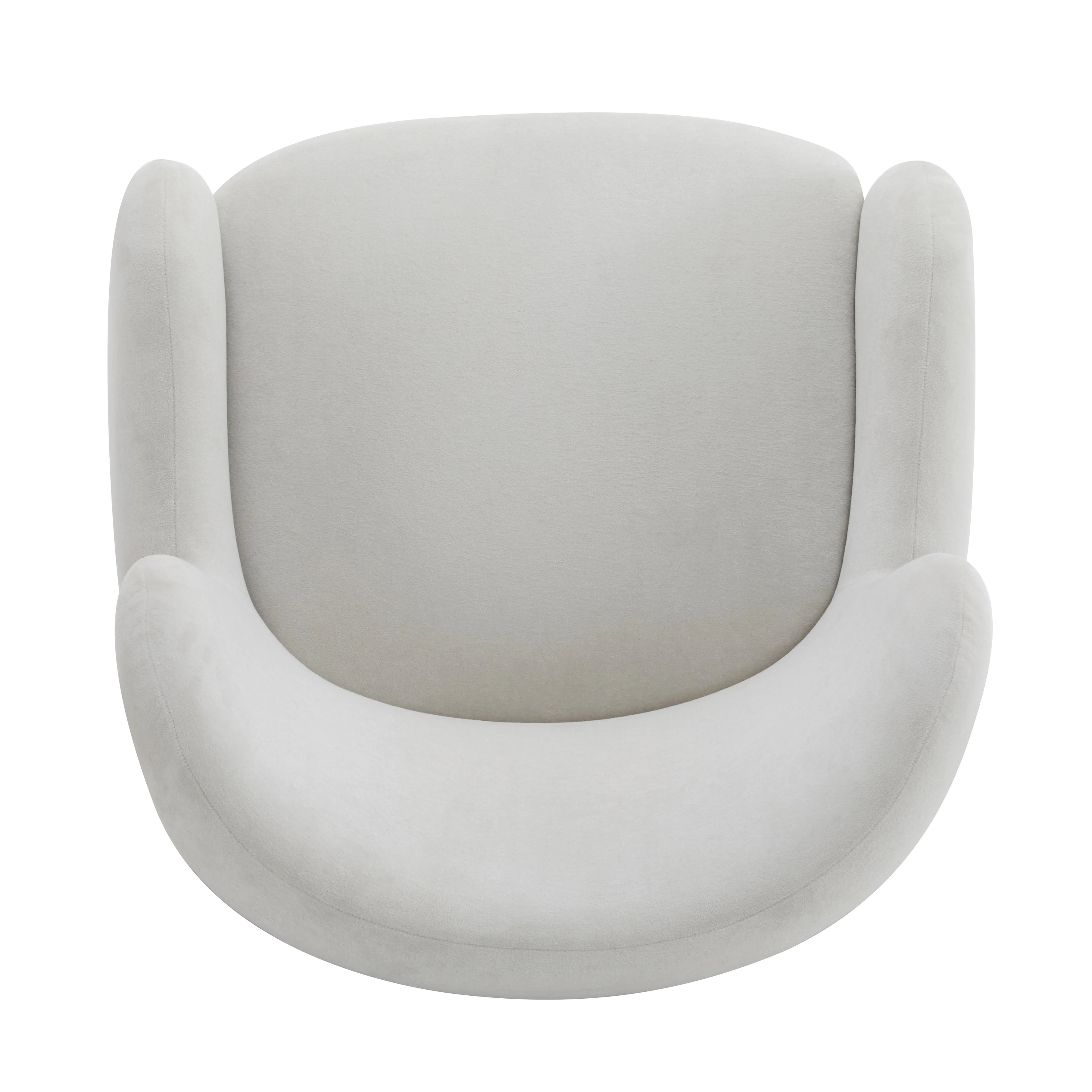 Luxury Modern Fabric Armchair with Round Arms & Tapered Legs