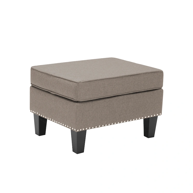 Porthos Home Yule Fabric Accent Ottoman Footstool