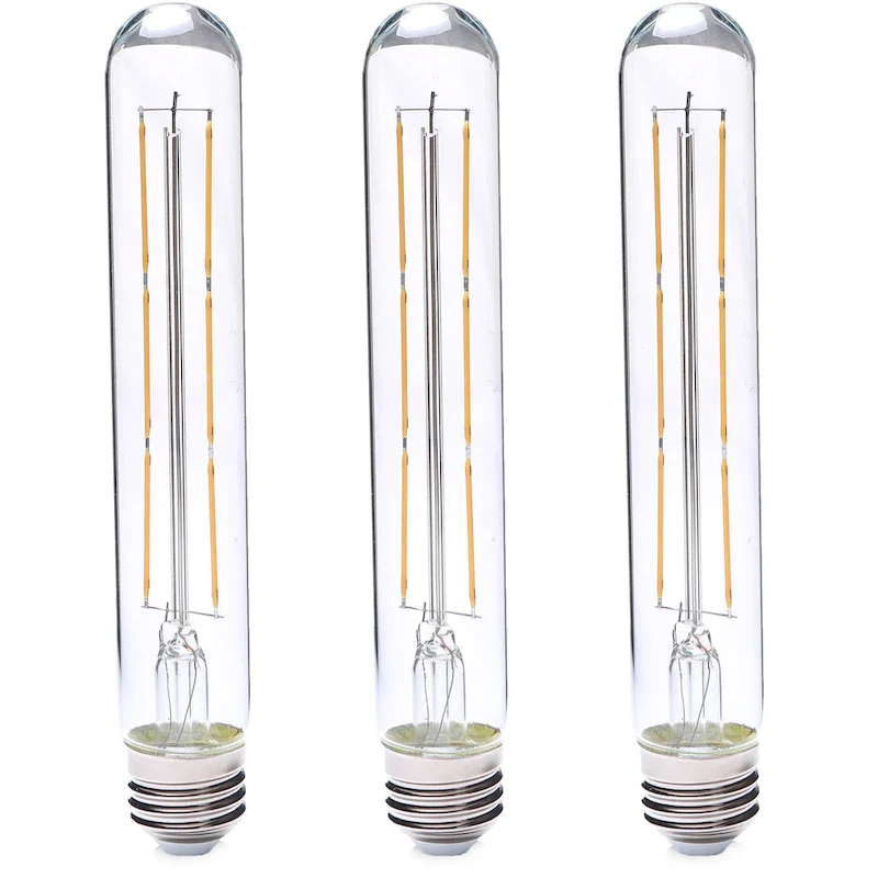 Artiva 10W, Dimmable T10 LED Light Bulb E26 Tubular, 3000K (Set of 3) - CLEAR