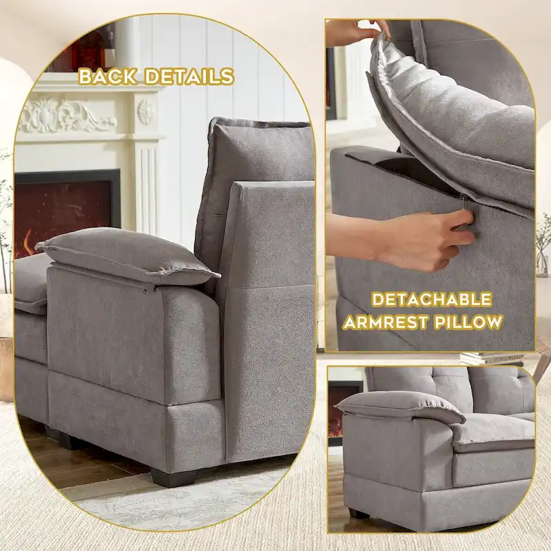 82.28 L Shaped 3 Pieces Living Room Sets