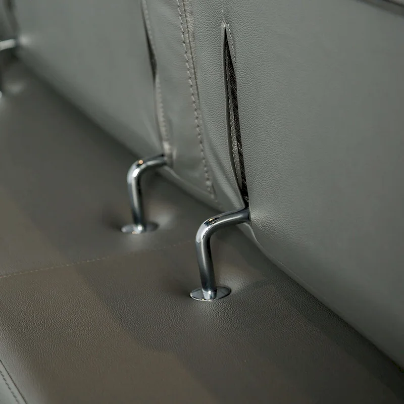 Furniture of America Jacques Modern Low Profile Leather L-Shaped Sectional with Chaise