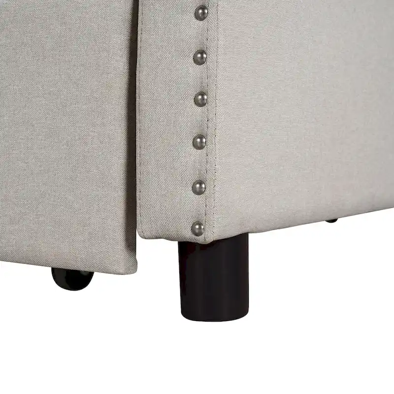 Nestfair Full Size Upholstered Daybed with Twin Size Trundle