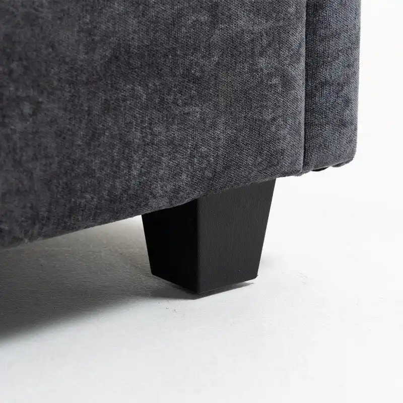 111.42  Chenille Upholstered Three Seater Sofa