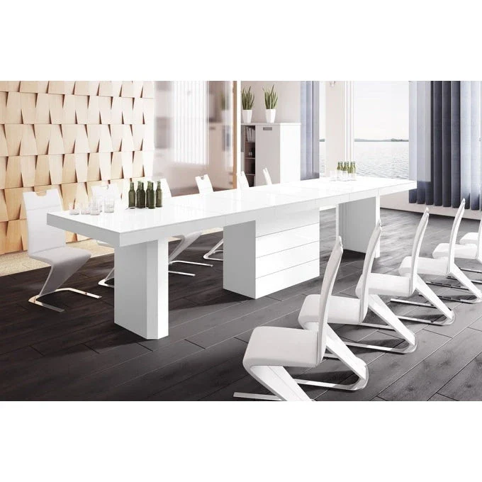 VOLOS Extendable High-gloss Modern Dining Table