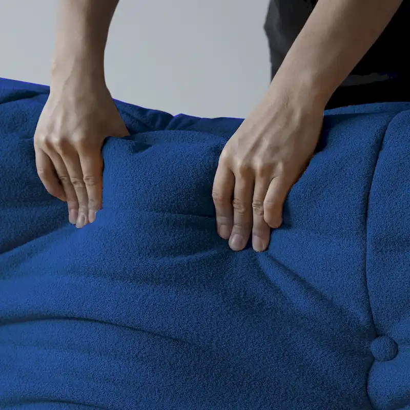 Fireside Chair Single Sofa Teddy Fabric Bean Bag Chair