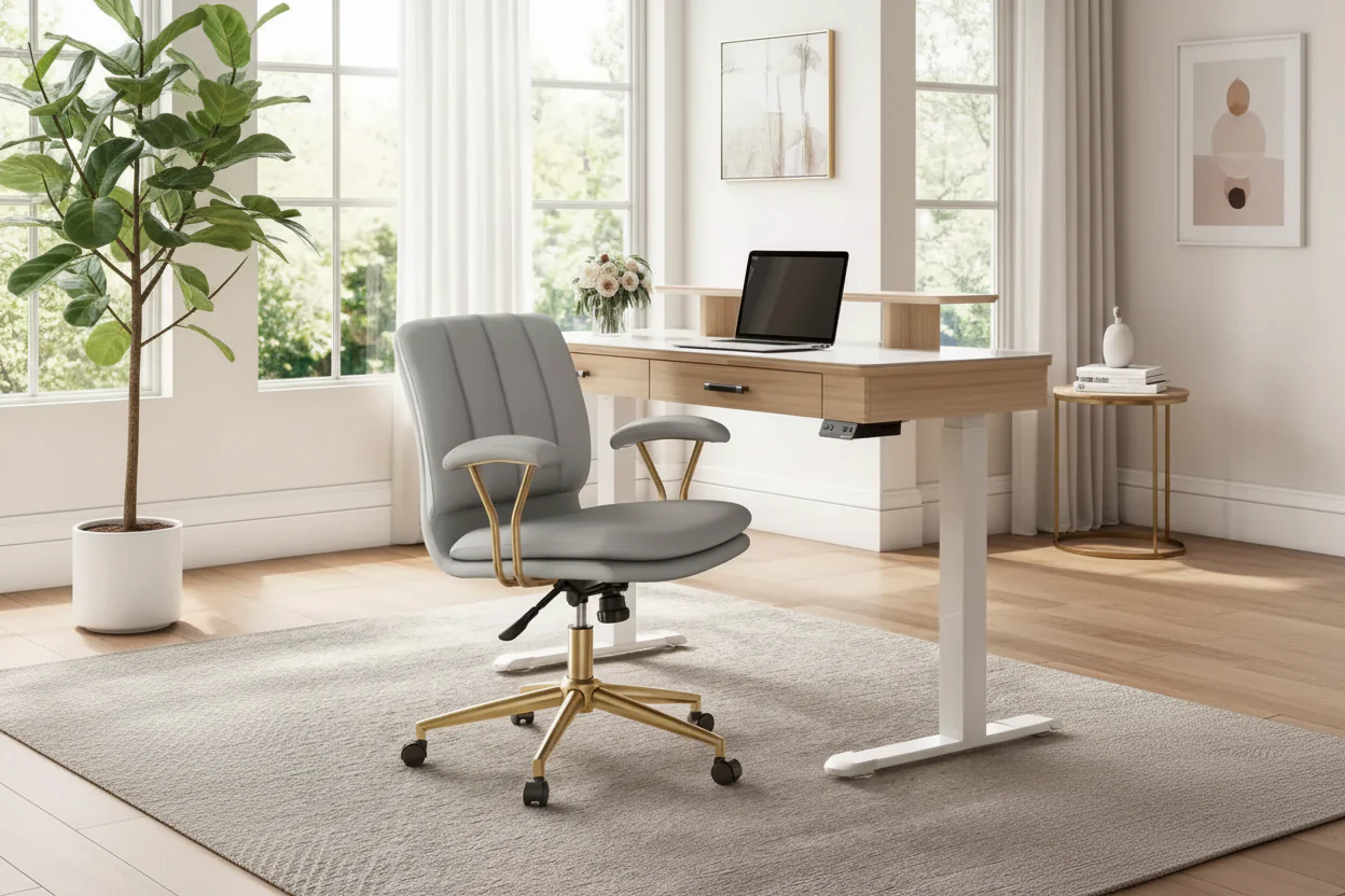 Velvet Soft Cushion Office Chair