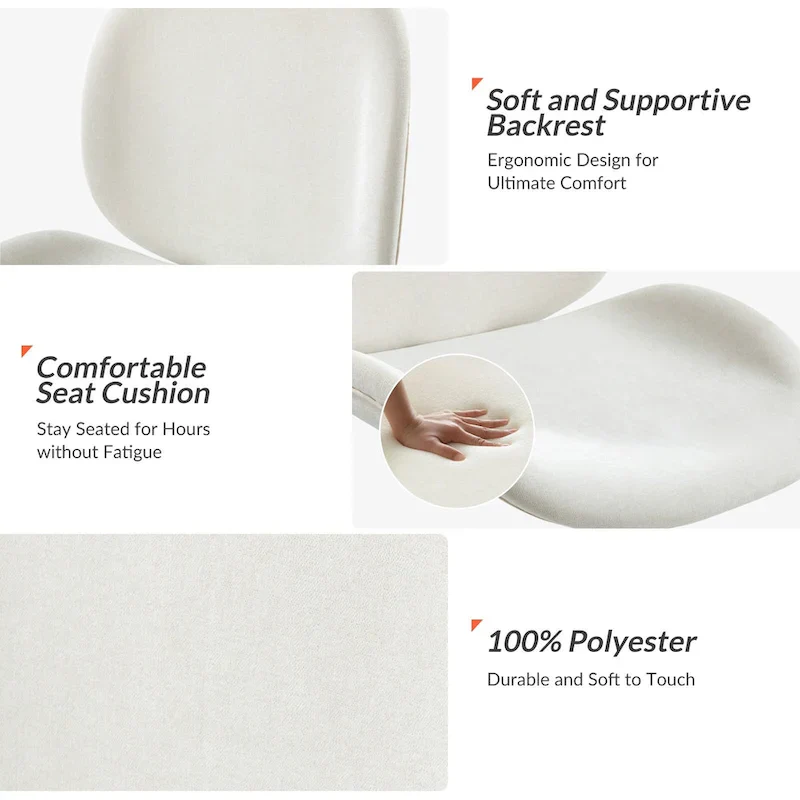 Ines Modern 0ffice Chair 360Whirling Armless With Metal Base by HULALA HOME