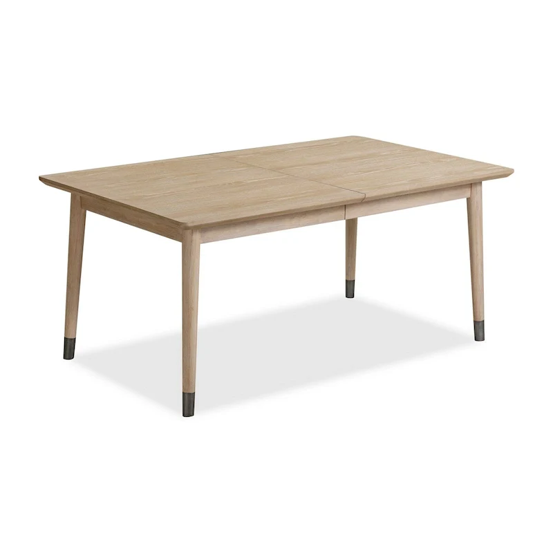 68-82 Inch Extendable Dining Table, Rectangular Top, Cone Legs, Brown Wood