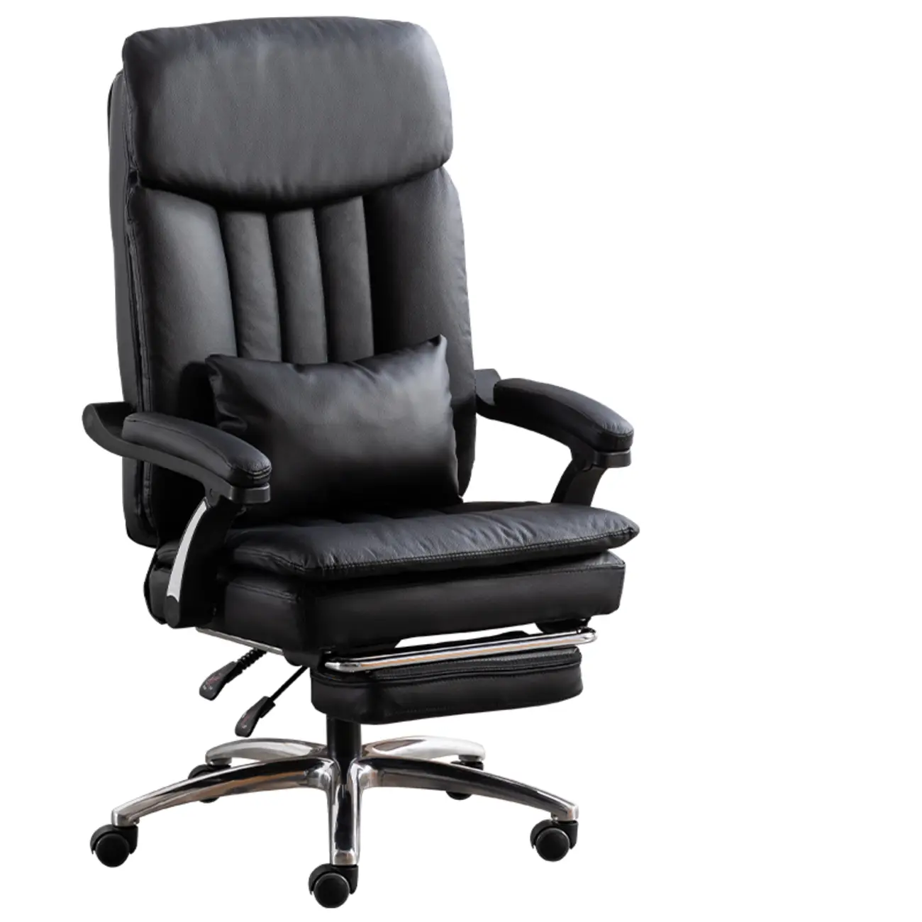 Stylish Brown Leather Reclining Executive Office Chair