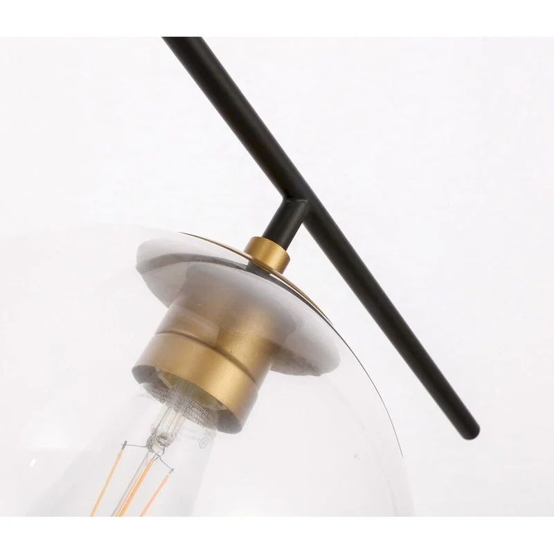 Bastina 10-Inch 1-DownLight Clear Glass Pendant