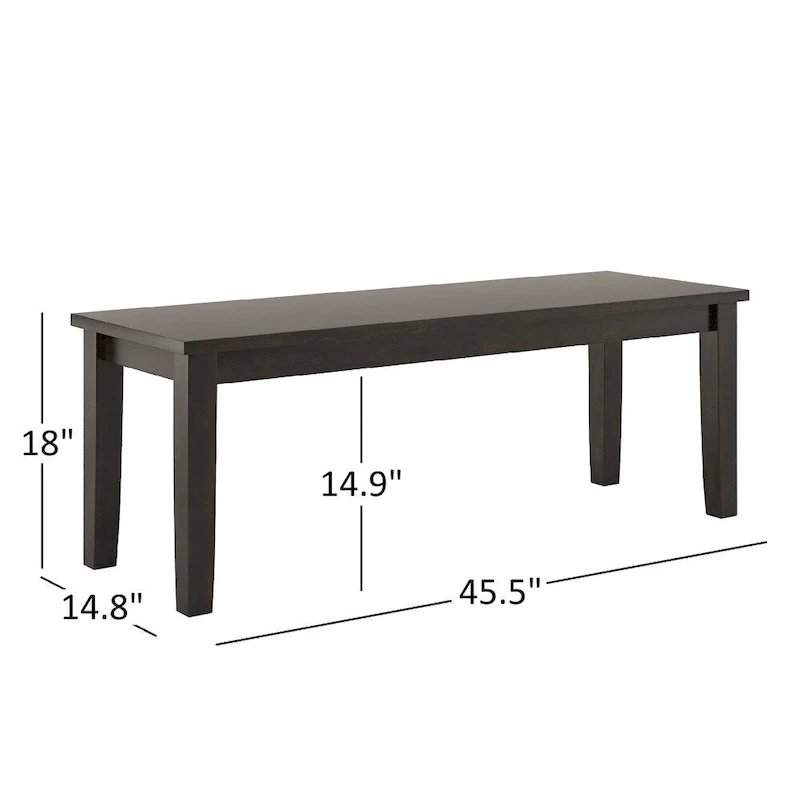 Wilmington II 60-Inch Rectangular Antique Black Dining Set by iNSPIRE Q Classic