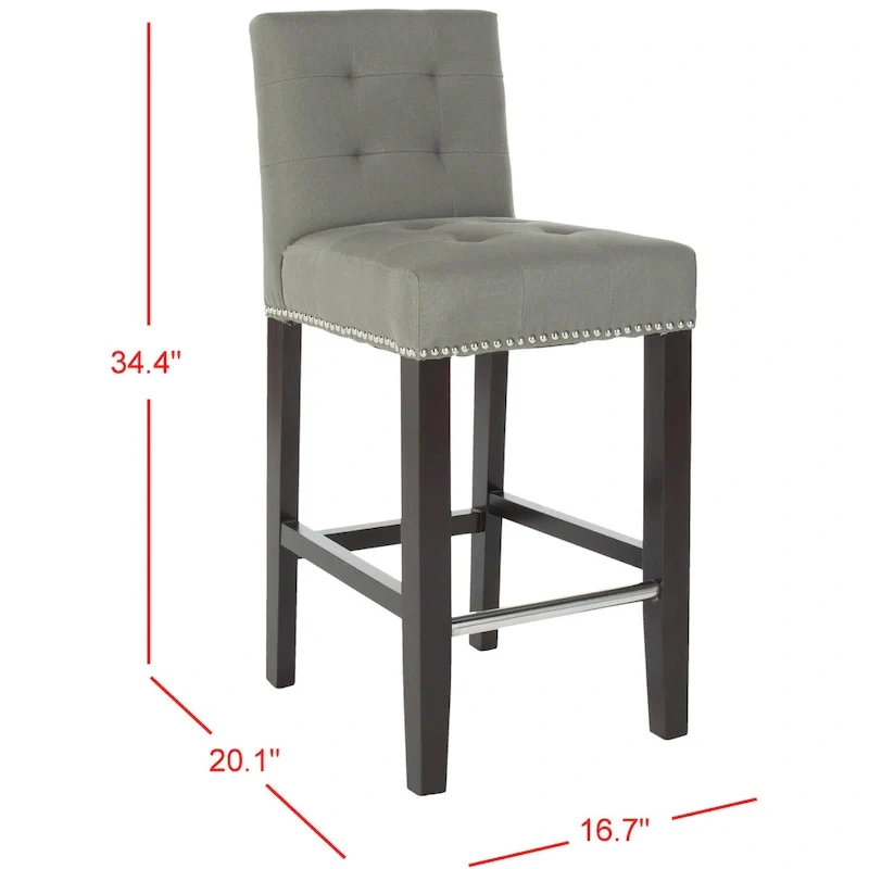 SAFAVIEH Lashunda 24-inch Counter Stool - 16.7 W x 20.1 L x 34.4 H - 17Wx20Dx34H