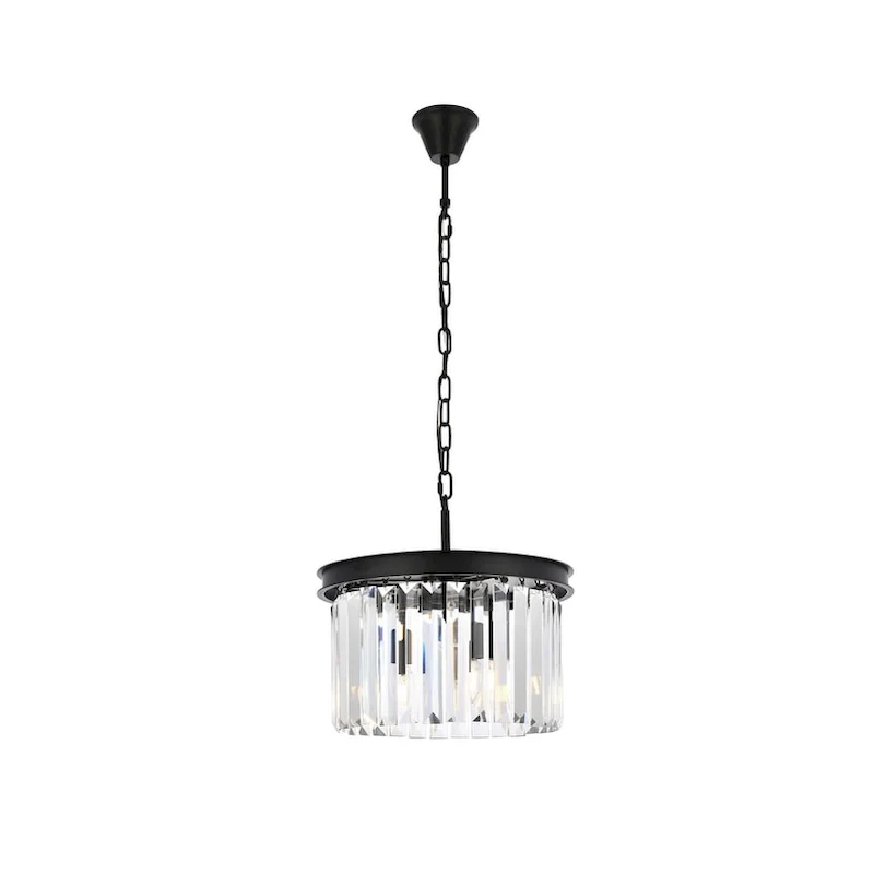 Royce Edge 3-Light Matte Black Pendant