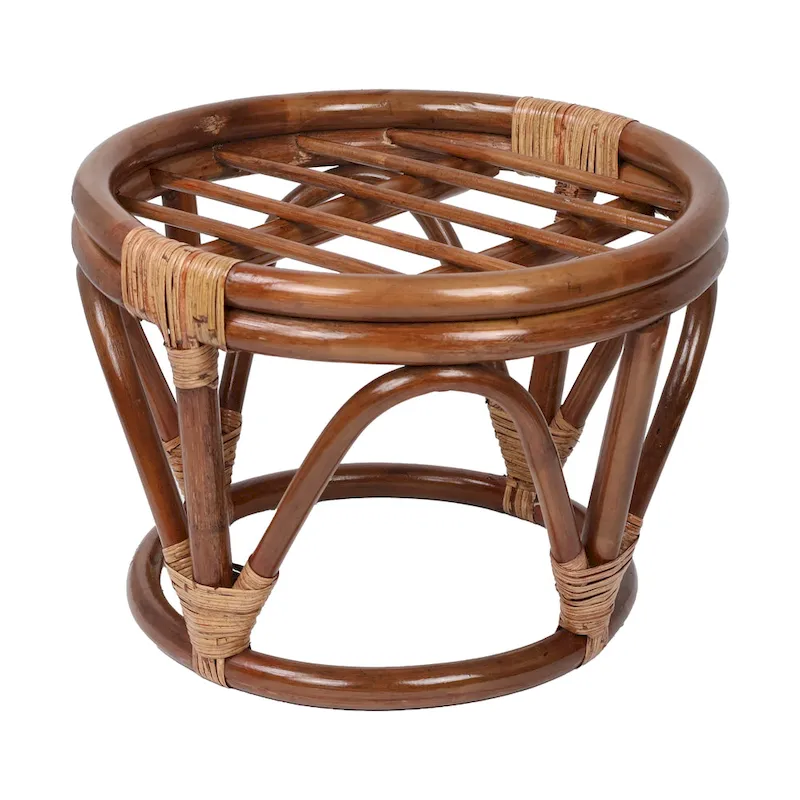 Bali 18-inch Footstool with Microsuede Cushion